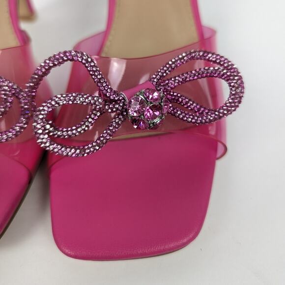 BCBGeneration Women Shoes Passion Pink Mistany Slip On Barbiecore Sandals Size 7 - Picture 8 of 10